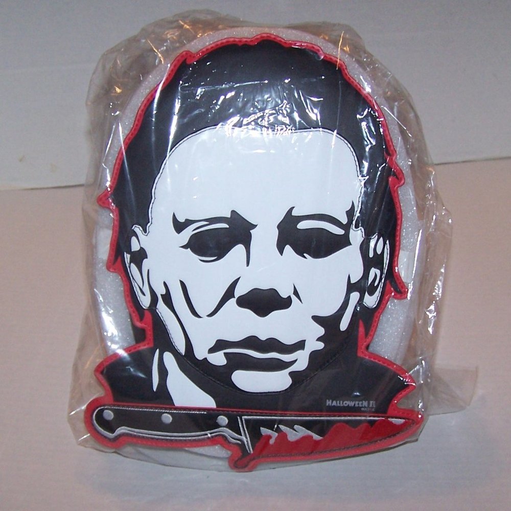 MICHAEL MEYERS MONSTER FACE EMBOSSED AND EMBROIDERED HIGH QUALITY MINI BACKPACK